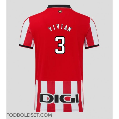 Athletic Bilbao Dani Vivian #3 Hjemmebanetrøje 2025-26 Kortærmet